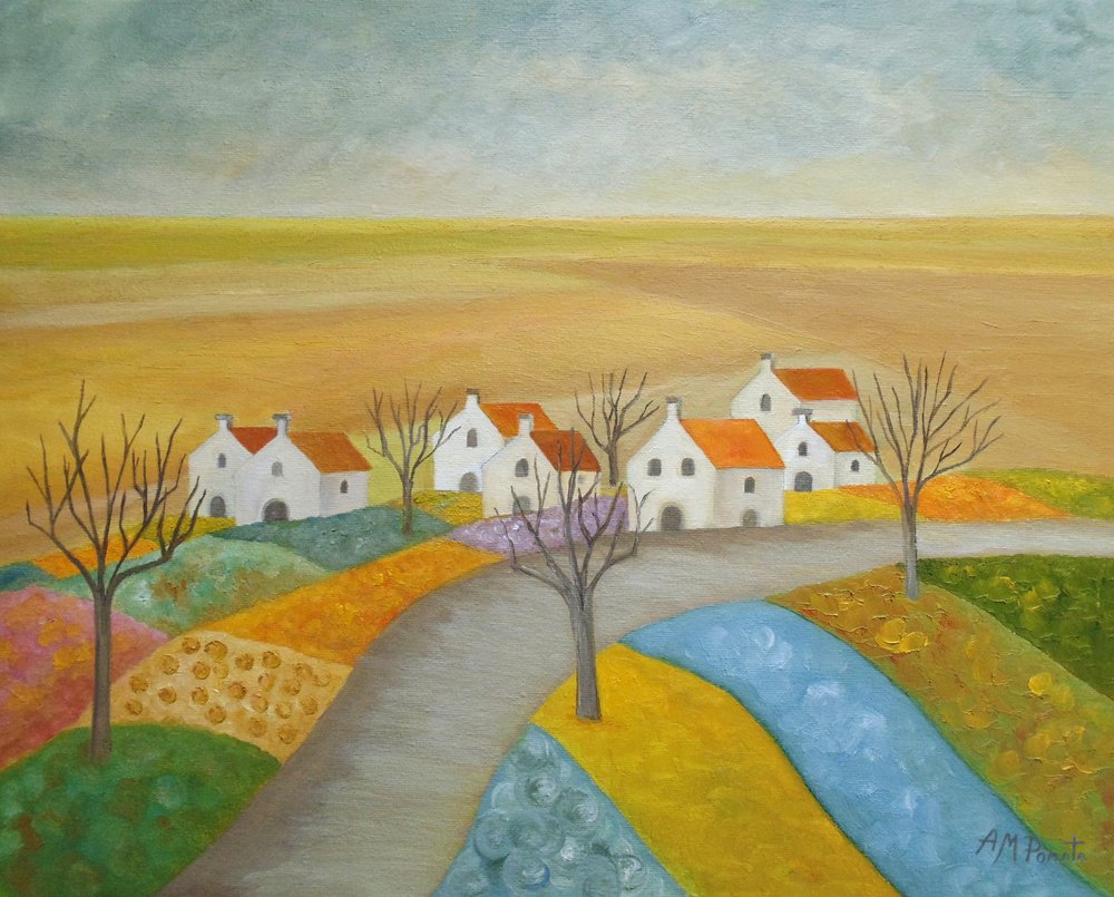 Peaceful Country Village by Angeles M. Pomata