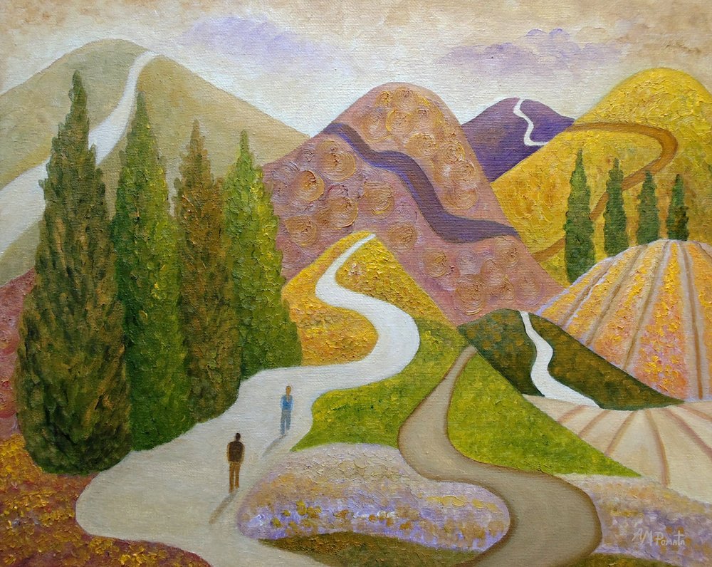 Peaceful Journey Through Hills by Angeles M. Pomata