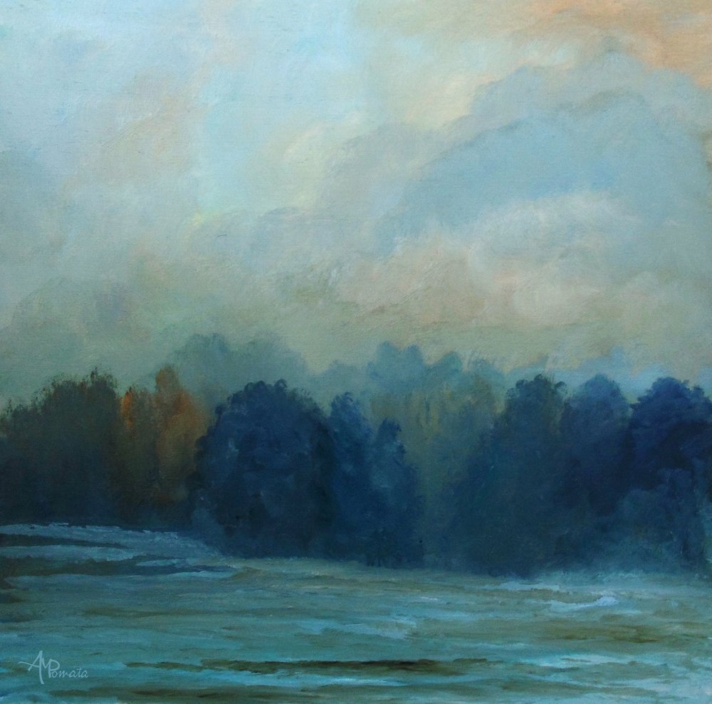 Tranquil Misty Forest by Angeles M. Pomata