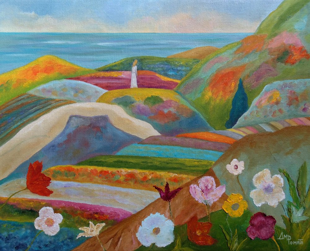 Vibrant Coastal Landscape by Angeles M. Pomata