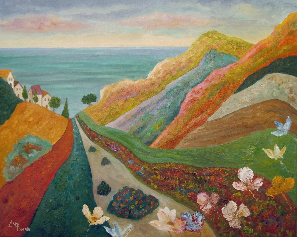 Vibrant Coastal Path by Angeles M. Pomata