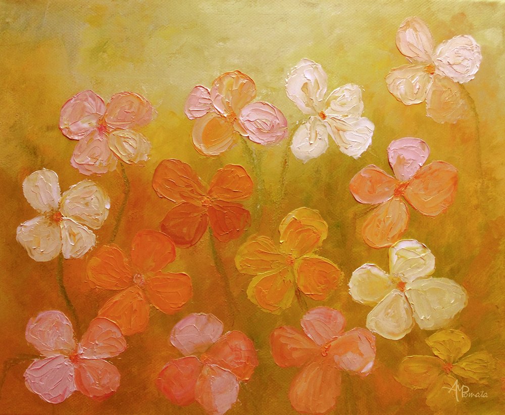 Vibrant Floral Blooms by Angeles M. Pomata