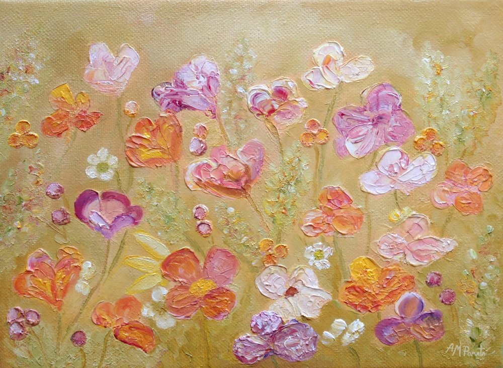 Vibrant Floral Garden by Angeles M. Pomata