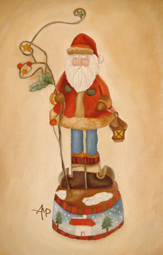 Whimsical Christmas Santa by Angeles M. Pomata