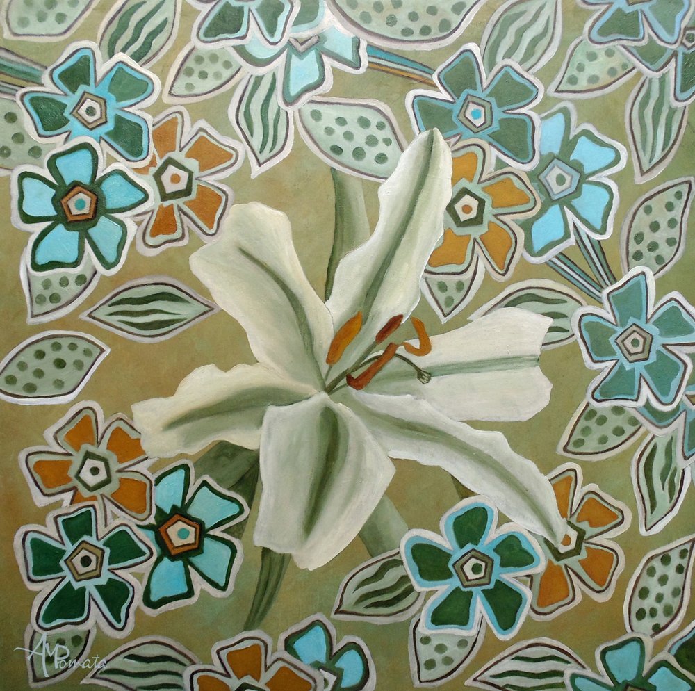 White Lily Garden by Angeles M. Pomata