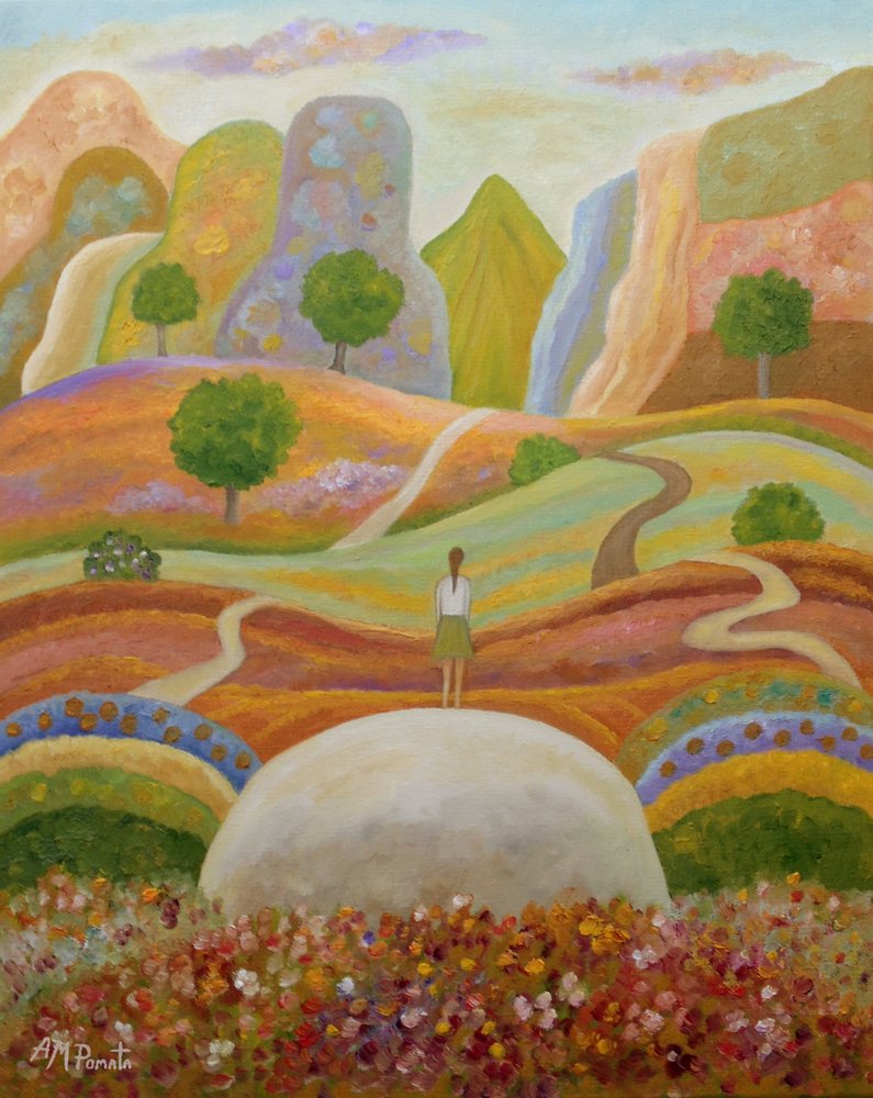 Woman on Dreamy Path by Angeles M. Pomata