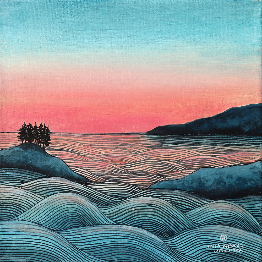 Coastal Pink Sunset by Ania Witwitzka