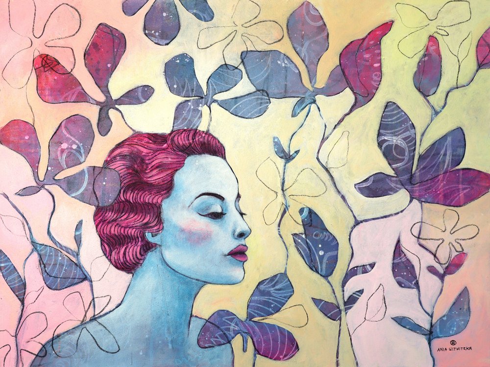 Dreamy Floral Portrait by Ania Witwitzka