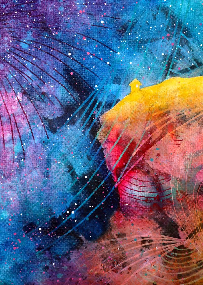 Vibrant Cosmic Swirl by Ania Witwitzka