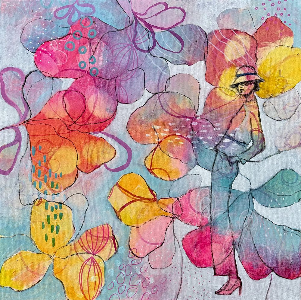 Vibrant Floral Muse by Ania Witwitzka