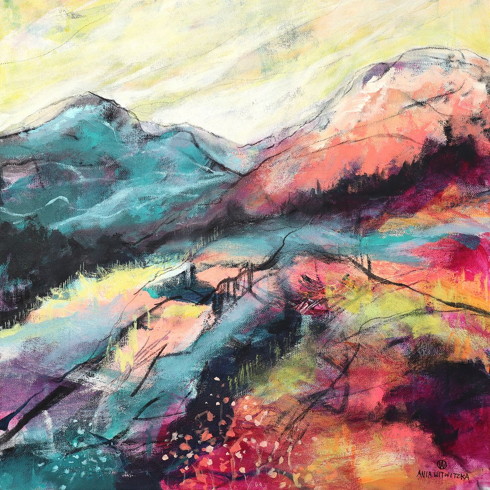 Vibrant Mountainscape by Ania Witwitzka