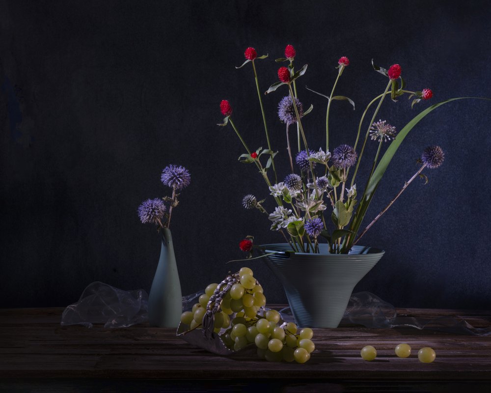 Dark Floral Still Life by Anna Qu