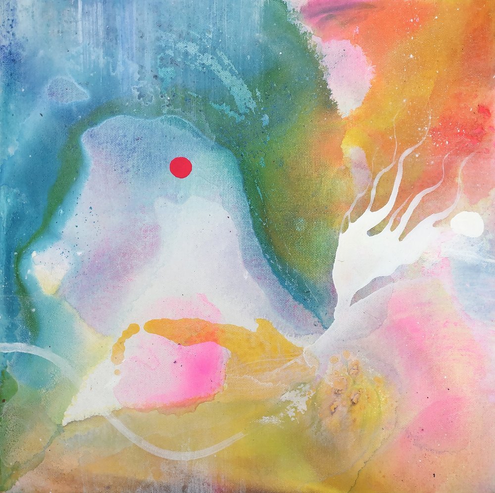 Abstract Red Dot Flow by Anna Viklund