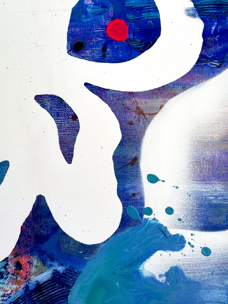Bold Blue Abstract by Anna Viklund