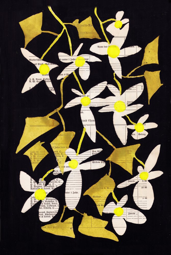 Bright Floral Collage by Annick