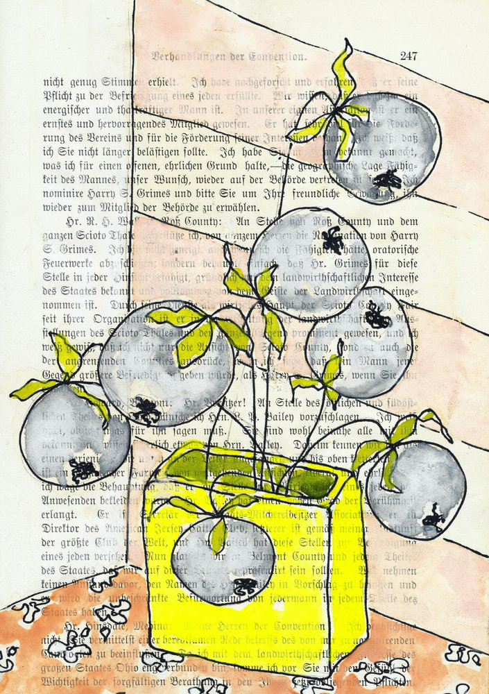 Colorful Blueberry Still Life by Annick