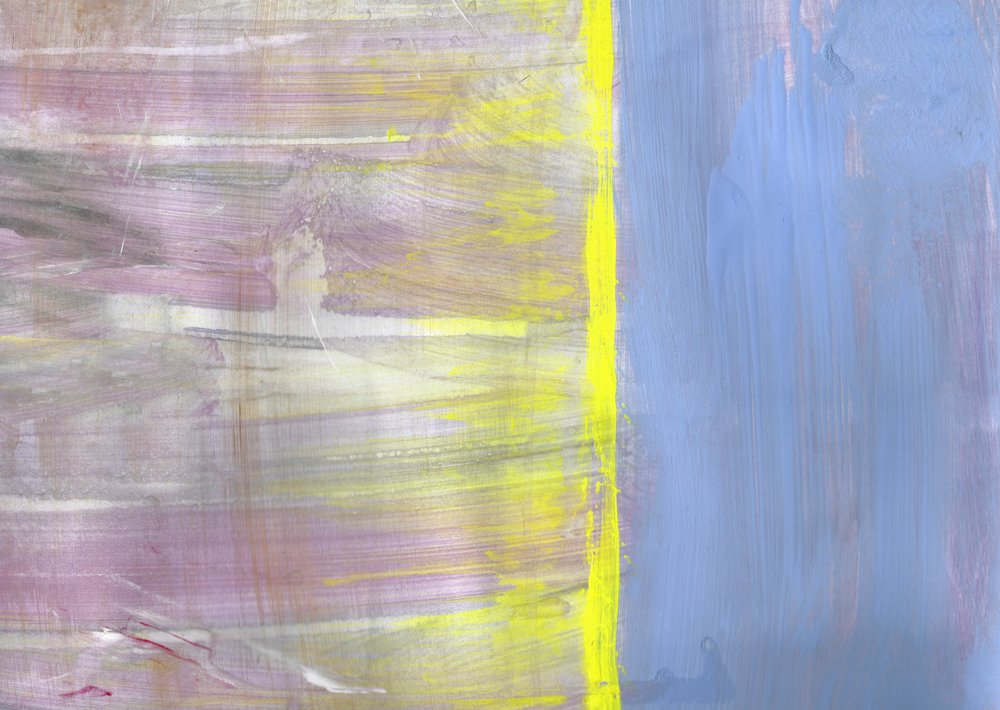 Gentle Blue Yellow Abstract by Annick