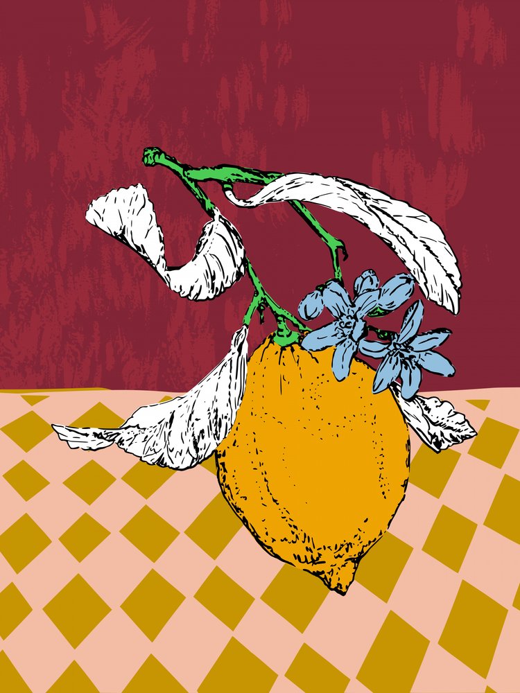 Lemon Bloom Still Life by Annick