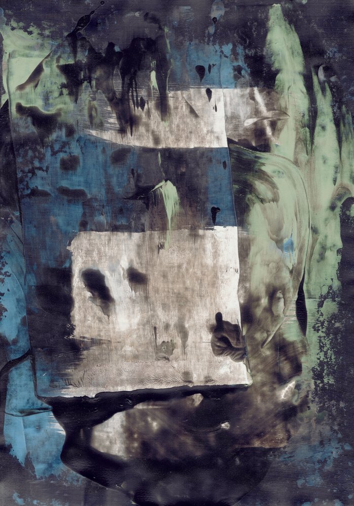 Modern Blue Green Layers by Annick