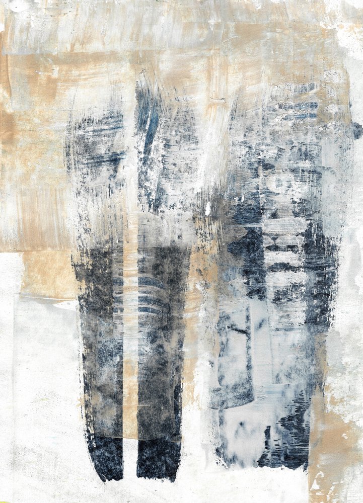 Muted Vertical Abstract by Annick