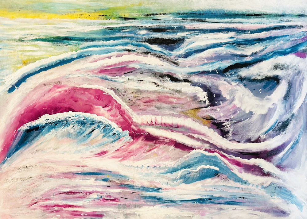 Vibrant Ocean Waves by Annika Tiren