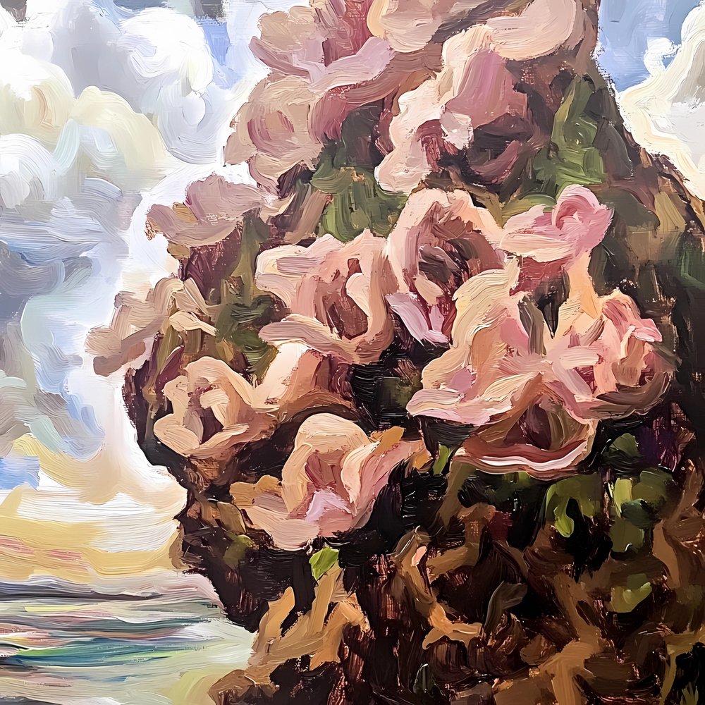 Blushing Coastal Blooms by Avanesova Elena