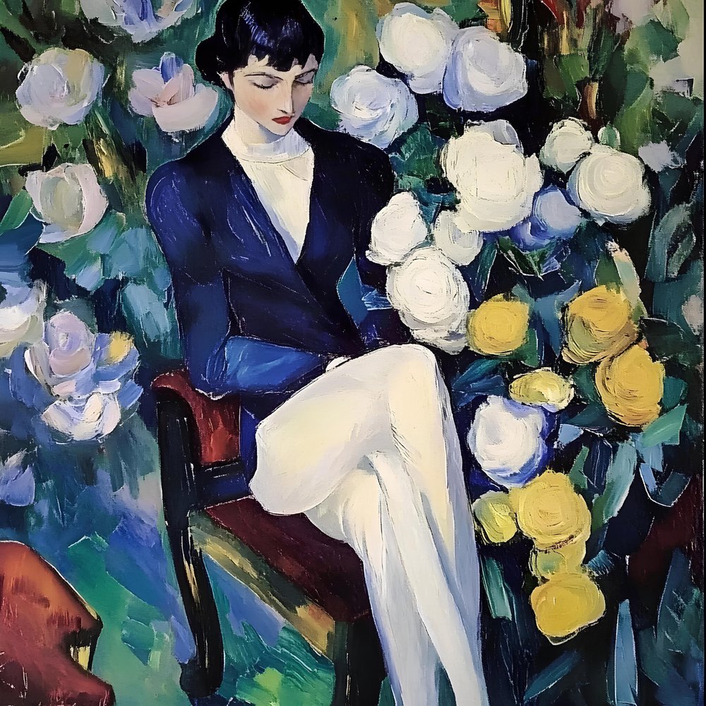 Elegant Woman Garden by Avanesova Elena