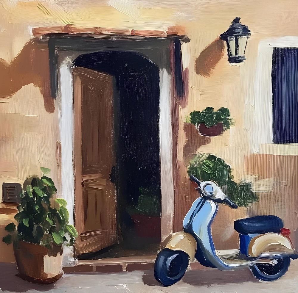 European Scooter Doorway by Avanesova Elena