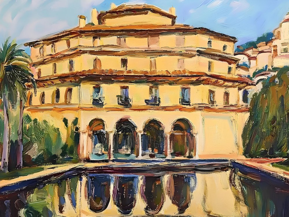 Mediterranean Villa Reflection by Avanesova Elena