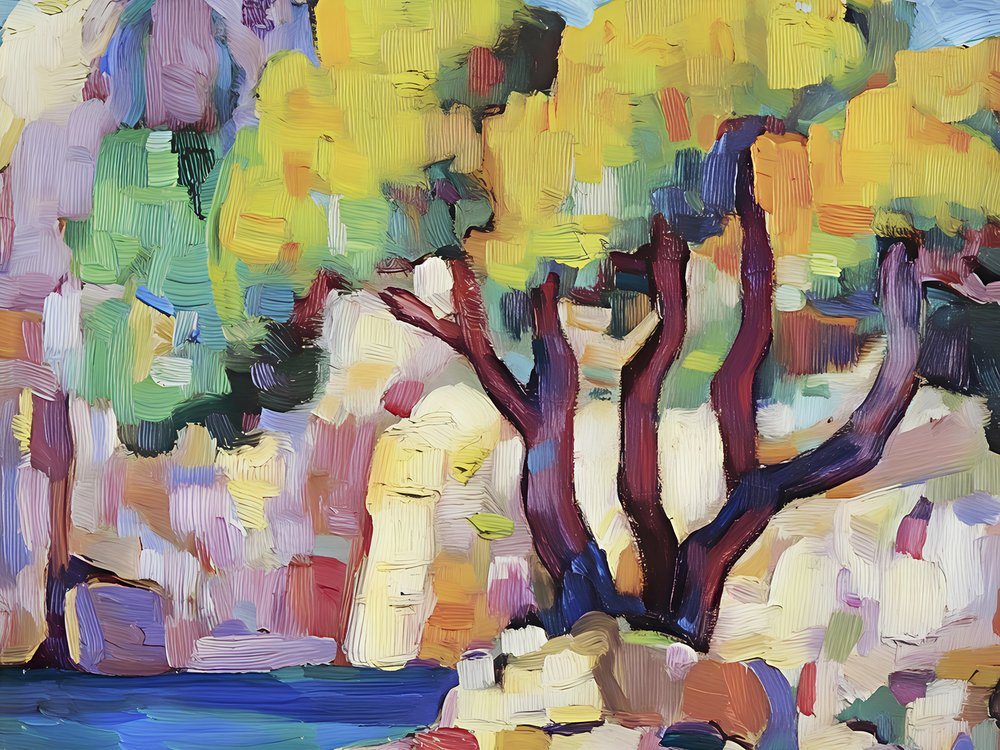 Vibrant Trees and Water by Avanesova Elena