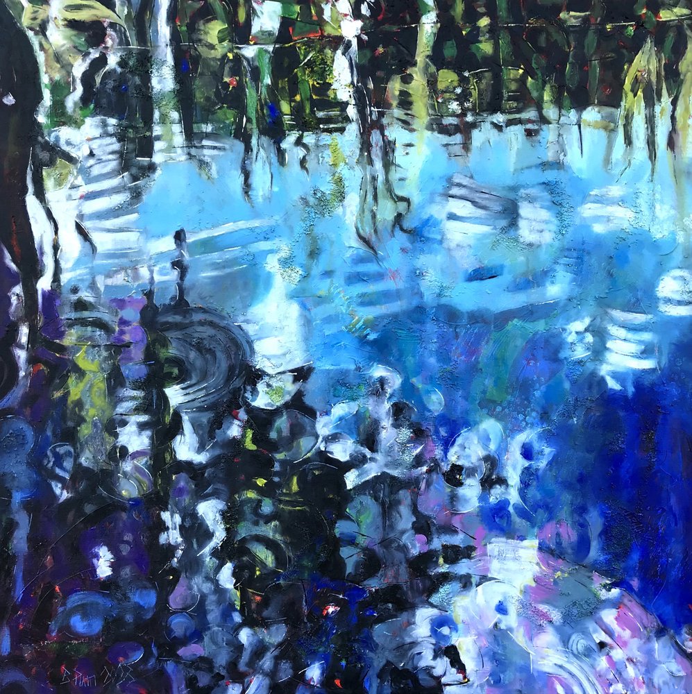 Abstract Water Reflections by Barbara Piatti