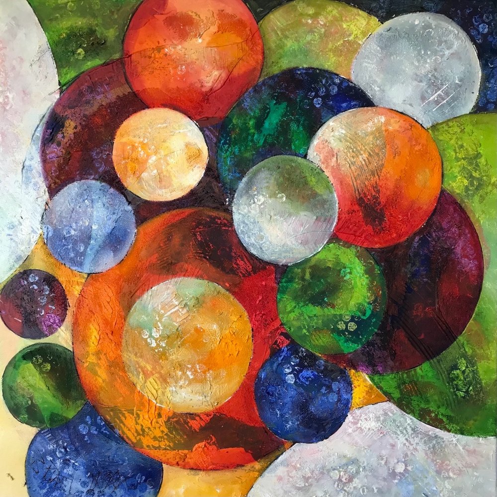 Colorful Abstract Circles by Barbara Piatti