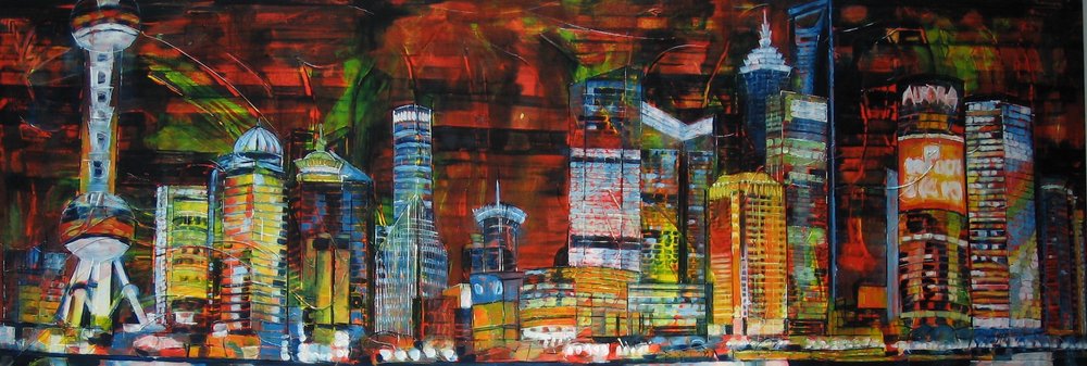 Vibrant City Night by Barbara Piatti