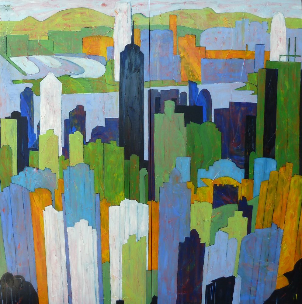 Vibrant City Skyline by Barbara Piatti