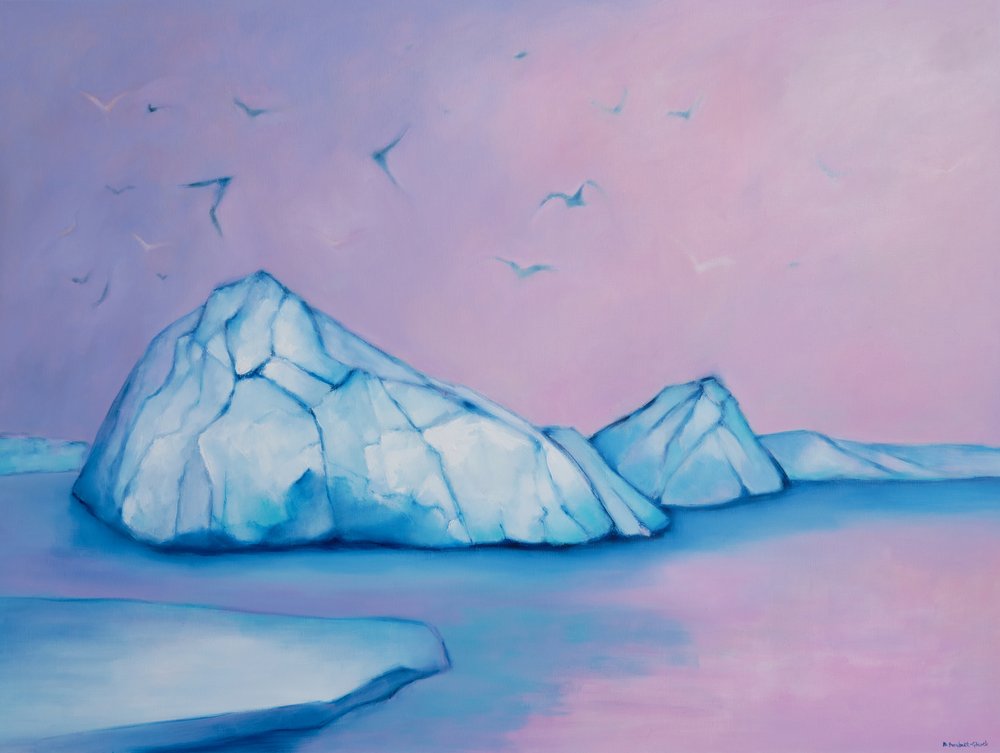 Purple Iceberg Landscape by Beata Brząkalik-Gburek