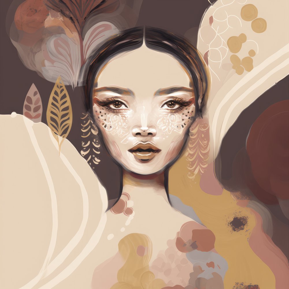 Bohemian Woman Portrait by Bella Eve