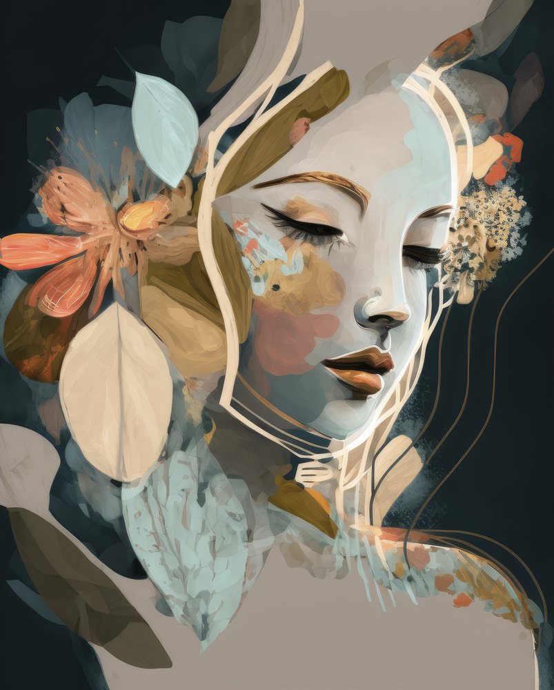 Dreamy Botanical Portrait by Bella Eve
