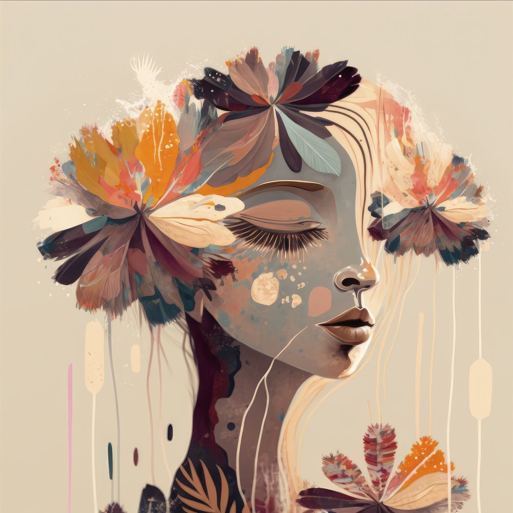 Dreamy Floral Portrait by Bella Eve