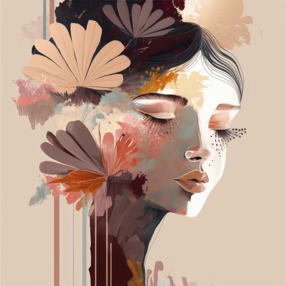 Dreamy Flower Portrait by Bella Eve