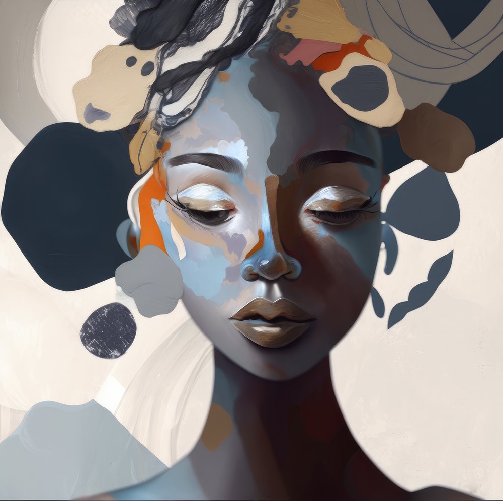 Serene Abstract Portrait by Bella Eve