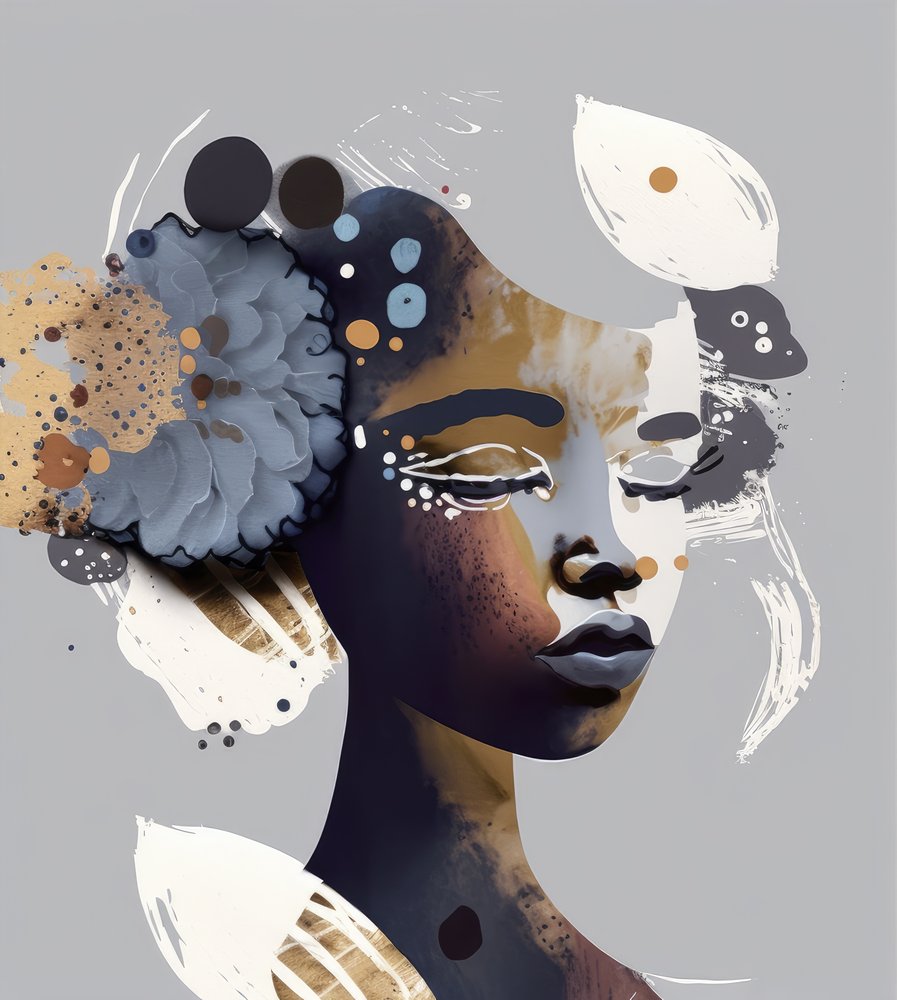 Serene Abstract Woman by Bella Eve