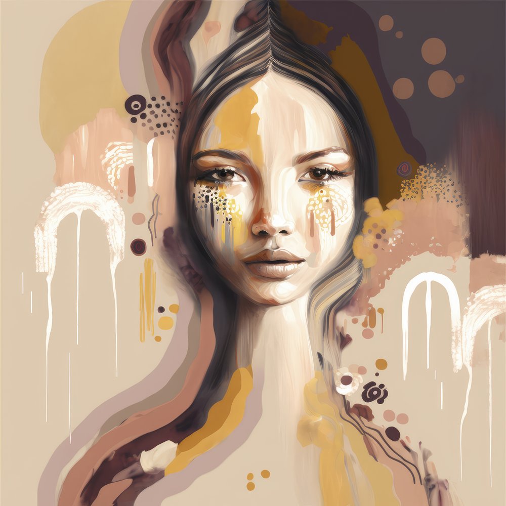Soulful Abstract Woman by Bella Eve