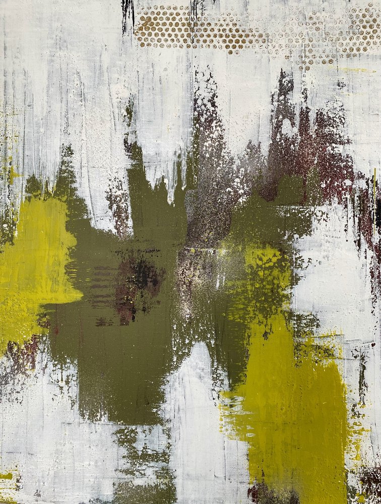Modern Green Abstract Texture by Berit Pihl
