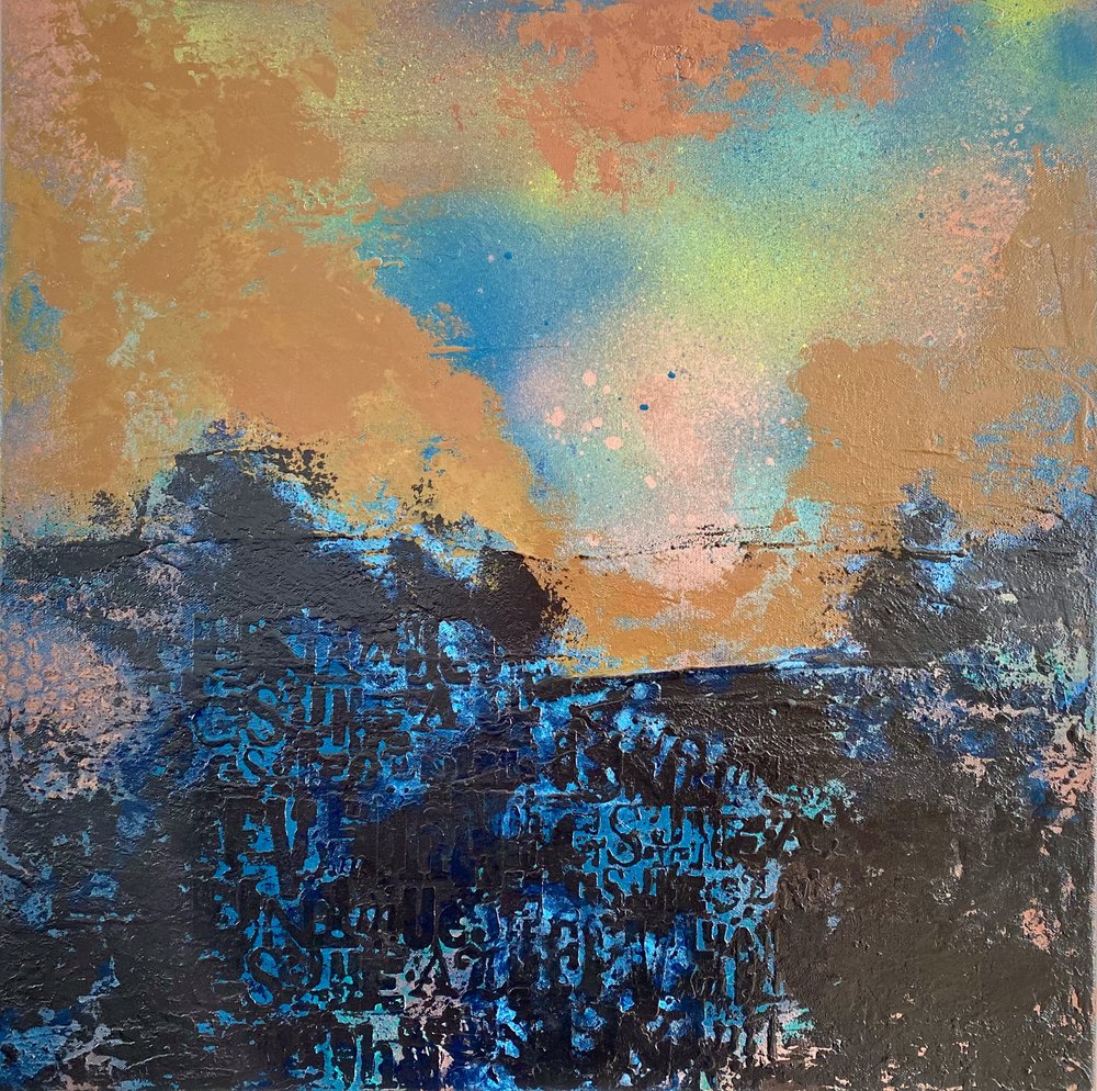 Vibrant Abstract Landscape by Berit Pihl