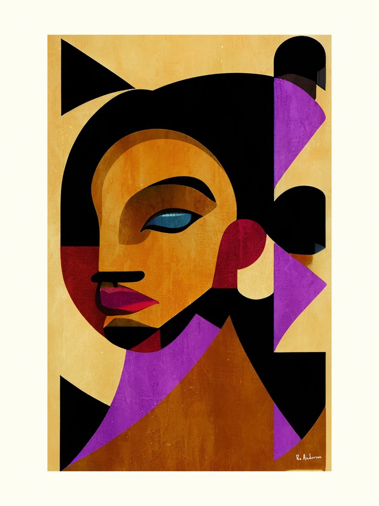 Abstract Geometric Woman by Bo Anderson
