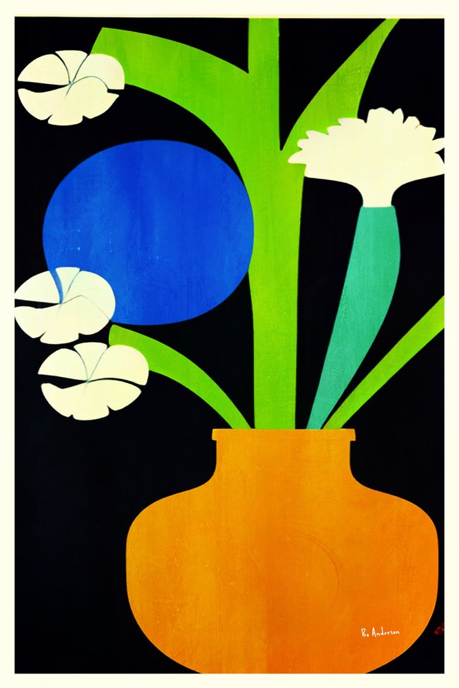 Modern Floral Vase by Bo Anderson