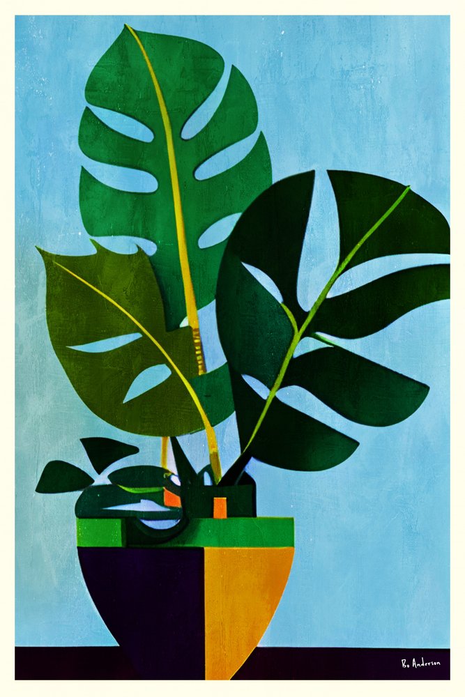 Modern Potted Monstera by Bo Anderson