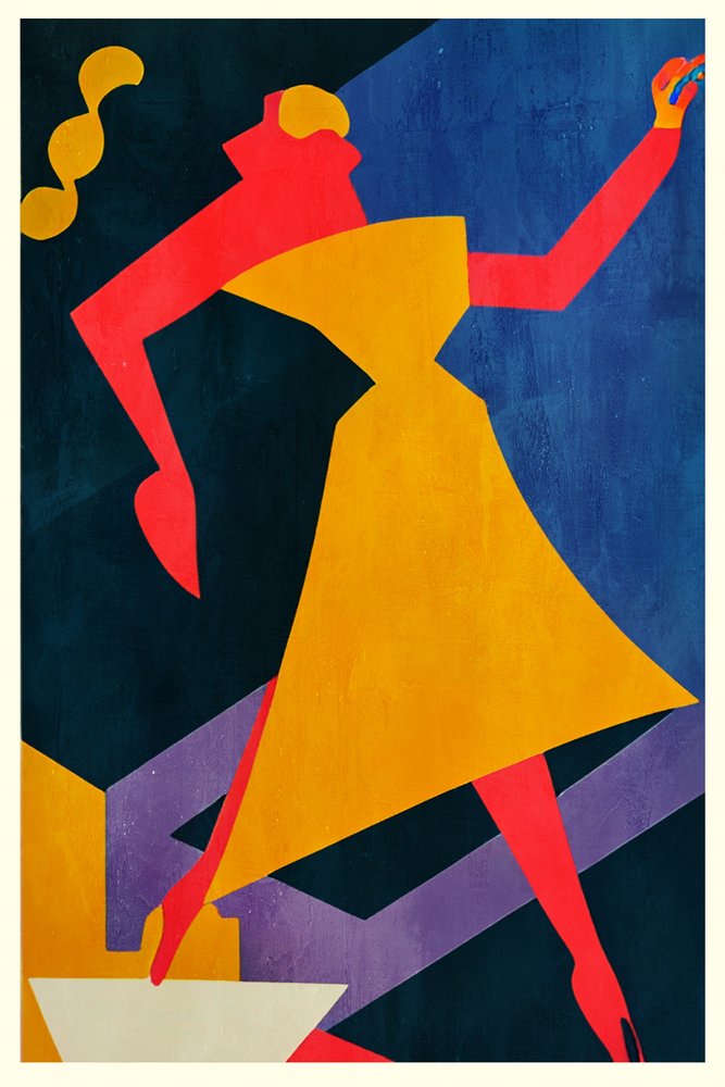 Vibrant Abstract Dance by Bo Anderson