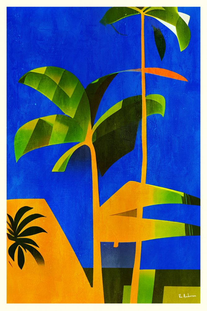 Vibrant Tropical Palms by Bo Anderson