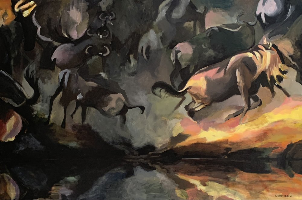 Wildebeest River Crossing by Borgenhag Holmqvist